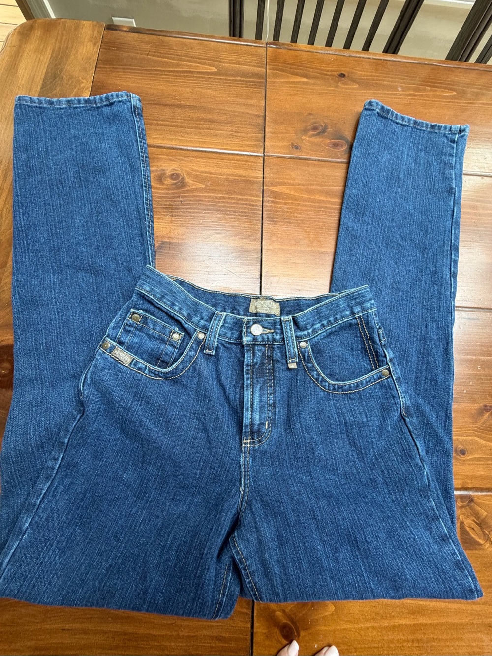 Vintage Rockies Natural Rise Western Jeans Dark Wash Denim 4L Tall